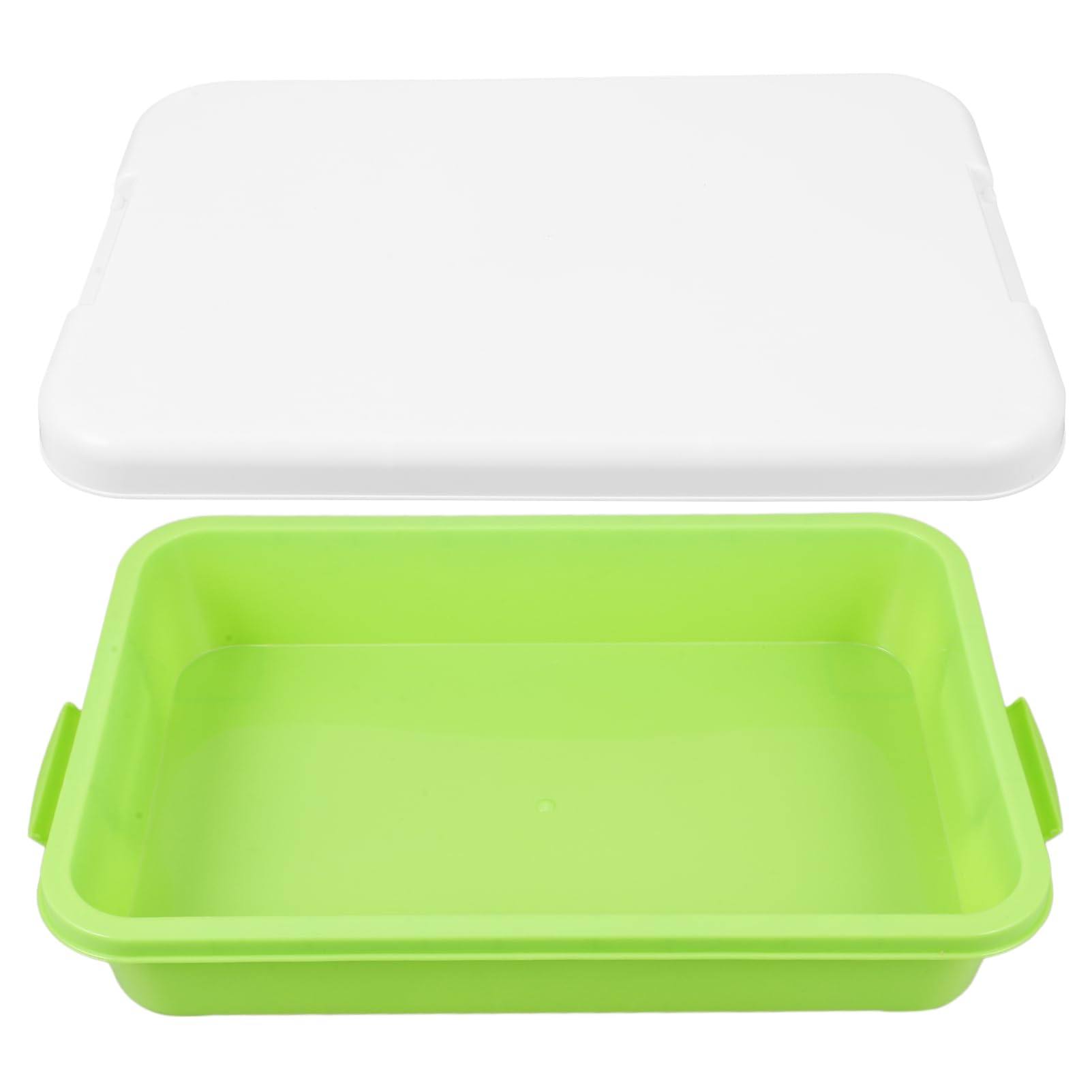 Vaguelly Sensory Bin Sand Tray with Lid Portable Sandbox Toy Large Plastic Empty Storage Bins, Stackable Play Tray for Toys Arts Crafts and Outdoor Sand