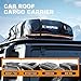 Kingfun Car Rooftop Cargo Carrier Bag, Waterproof 15 Cubic Feet Car Roof Luggage Carrier for All Vechicles with/Without Racks, Includes Anti-Slip Mat, 8 Reinforced Straps, 6 Door Hooks,Luggage Locks