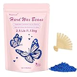 Picture of Wax Beads for Sensitive Skin Hair Removal - 2.5lb Hard Wax Pearls with 20 Sticks for Brazilian, Bikini, Back, and Chest, Painless Refill for Waxing Kit (Chamomile)