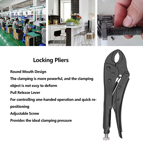 Round Mouth Locking Plier, Heavy Duty Locking Pliers, Adjustable And Durable Round Curved Claw Locking Plier, Carbon Steel Locking Plier(10 Inches (Sk-127-10)) #TOP2