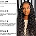 ESIWONHAIR Wet and Wavy Deep Wave Lace Front Wigs Human Hair Glueless for Black Women 20Inch Wear and Go Curly HD 4×4 Lace Closure Wigs Pre Plucked with Baby Hair
