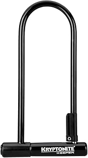 Kryptonite Keeper 12 Standard Heavy Duty Bicycle U-Lock with Bracket (4-Inch x 8-Inch), Black
