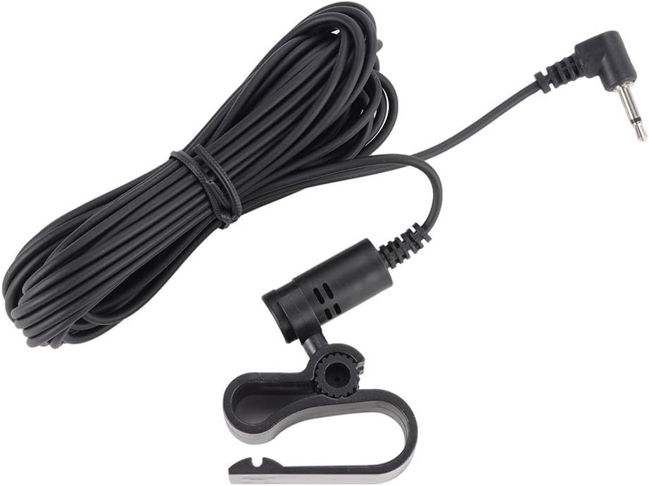 Universal for Pioneer Replacement Bluetooth Microphone Mic 2.5mm Jack Long Cable Assembly for All Pioneer Bluetooth Enabled Car Stereo CD DVD Player Radio Navigation BT with Clip Mount