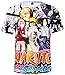 HAOSHENG Unisex Camiseta Naruto Anime Patrón Impreso Sudadera con Capucha Deportiva Cómico Casual Deportiva Ropa(S)