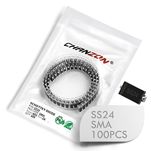 (Pack Of 100 Pieces) Chanzon Ss24 Smd Schottky Barrier Rectifier Diodes 2A 40V Sma (Do-214Ac) 2 Amp 40 Volt #TOP1