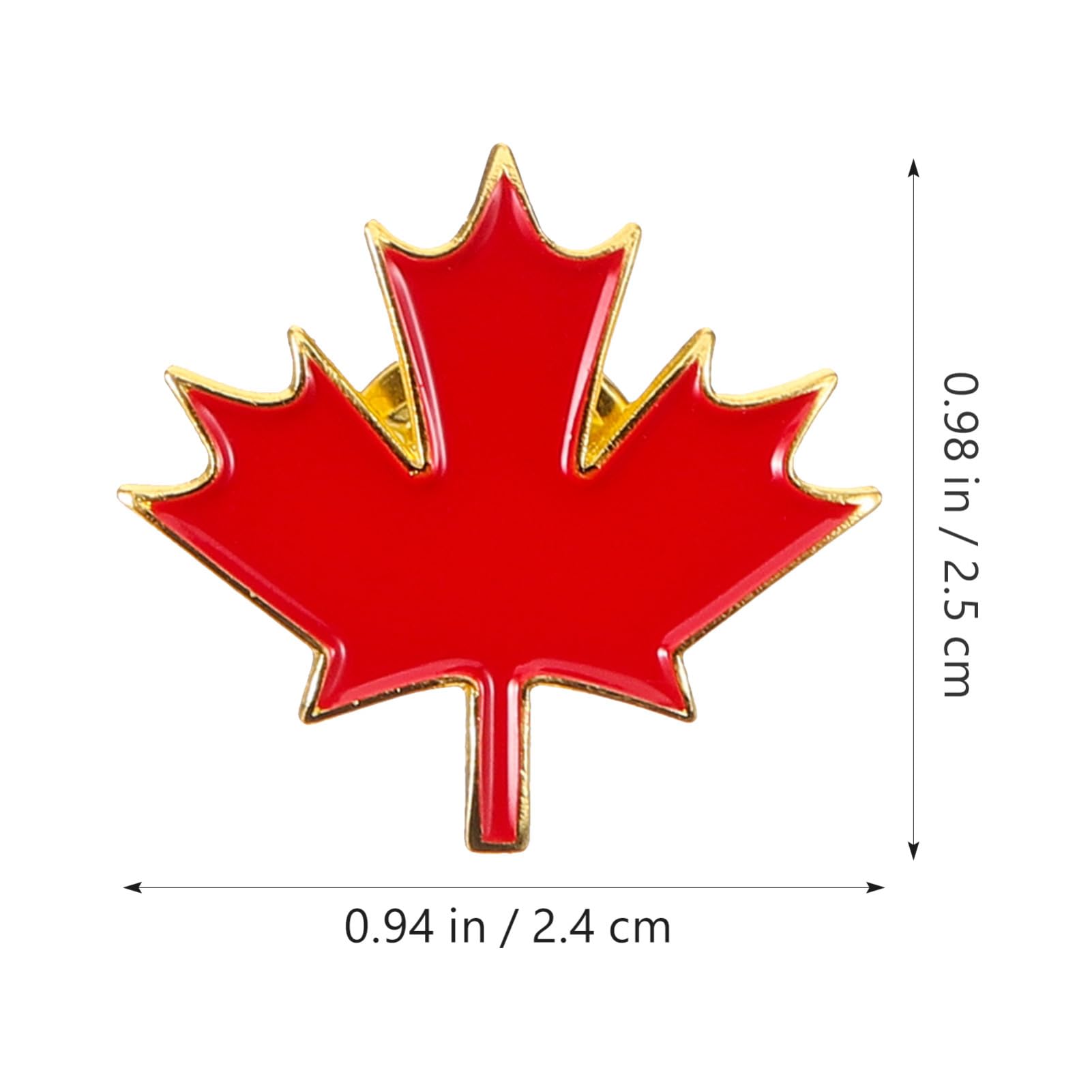 Angoily 20 szt. Canada Pin Canada Souvenirs Flag Kanadyjski liść klonu - pinezki metalowe liść klonu broszki szpilki kanadyjskie narodowe klapy patriotyczne, 2.50X2.40X1.00CM, Żelazo, No Gemstone
