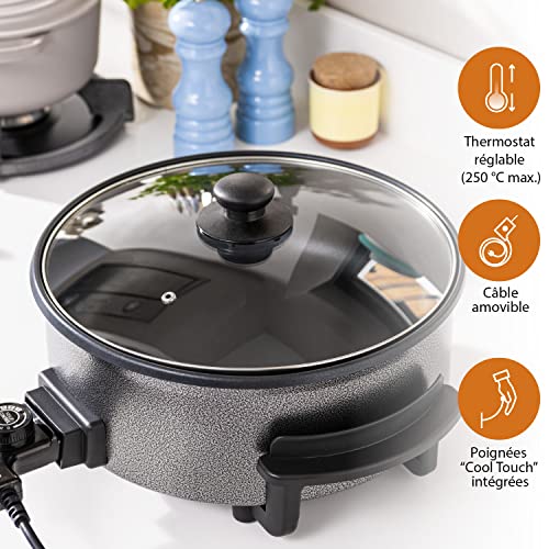 Sauteuse multifonction 1500 W Tristar avec thermostat réglable et cuve de 30 cm - 6