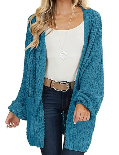 MEROKEETY Women's 2025 Fall Open Front Chunky Knit Sweater Oversized