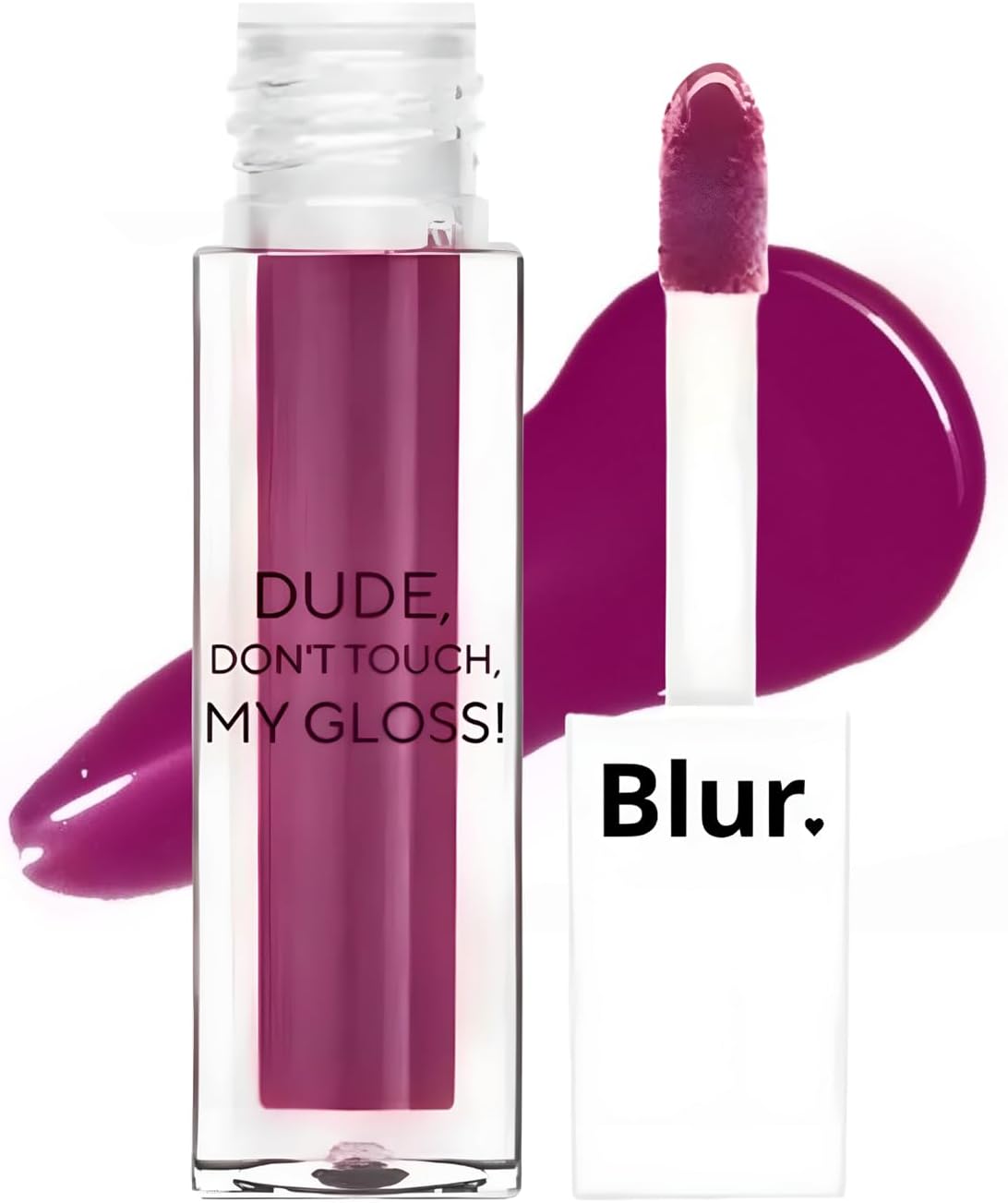 Blur India Dude, Don't Touch My Gloss | Glossy Lip Tint + Oil | Pigmented AF | Juicy, Non-Sticky, Moisturizing | Lip Gloss for Girls and Women | 5ml | Mauve