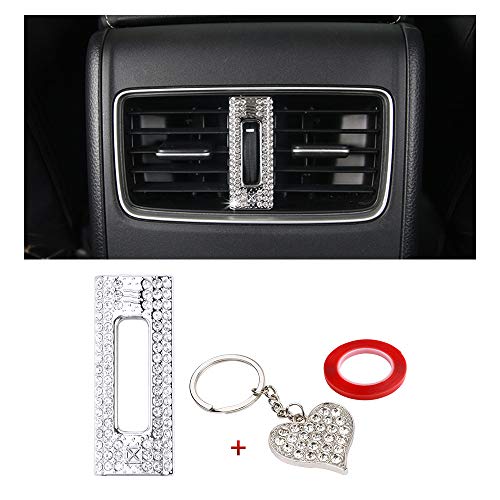 PIFOOG Glitter Car Accessories for Honda Accord Rear Air Vent Switch Sticker AC Outlet Cover Bling Accord Sport Hybrid EX EX-L Touring Sedan Interior Decoration Decals