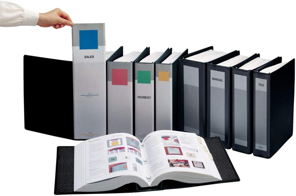 ProFolio by Itoya, SpringPost Binder - 5 Interchangeable Color-Coded Spines and 5 Tabbed Dividers , 4" Paper Capacity