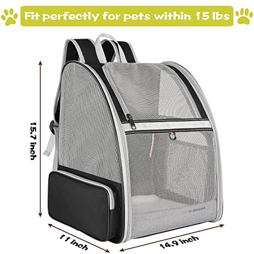Cat Backpack, Ventilated Ventilated Cat Carrier Backpacks, Airline Approved Pet Backpack Carrier for Medium Small Cats… - Image 3