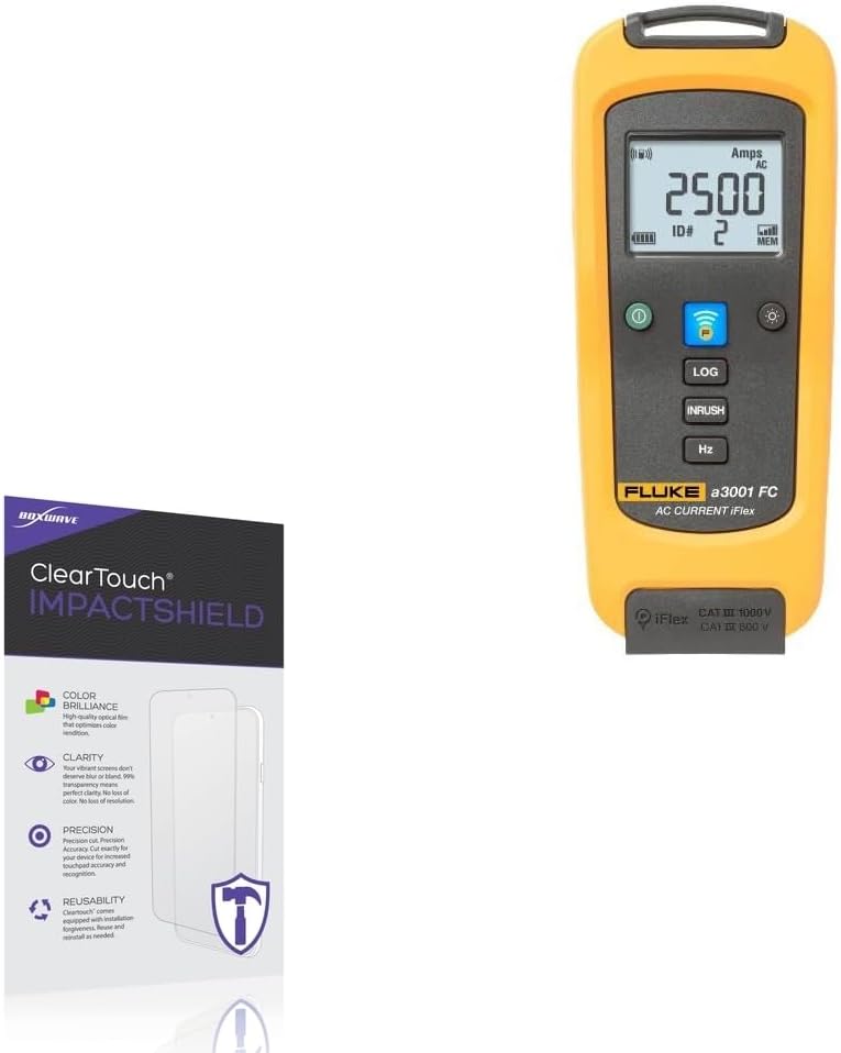 BoxWave Screen Protector Compatible with Fluke a3001 FC - ClearTouch ImpactShield (2-Pack), Impenetrable Screen Protector Flexible Film