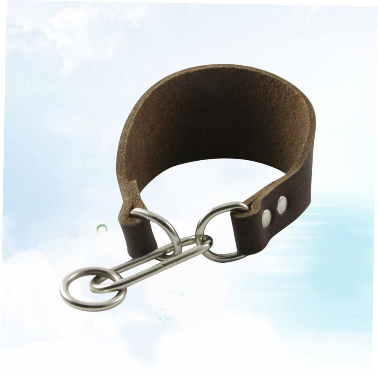 SUPVOX 3pezzi Collare Per Cani Di Cattlehide Collo Resistente e Duraturo Accessorio Elegante Per Cani Con Collo Sottile Colore Caffè