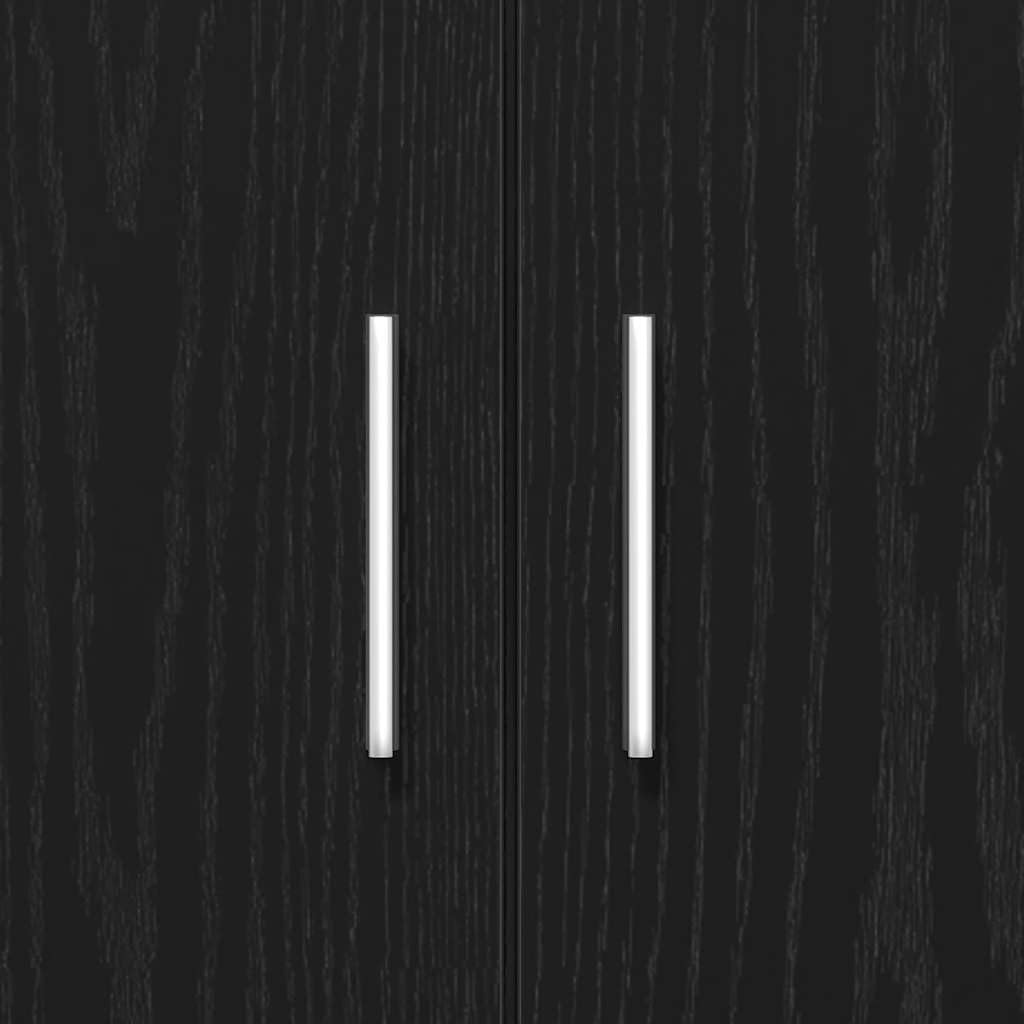 vidaXL Support d'aquarium Chêne Noir 81x36x73 cm Bois d'ingénierie