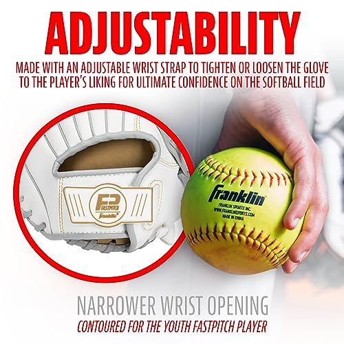 Franklin Sports Field Master Fastpitch Glove - 12" Righty - White + Grey - image 6