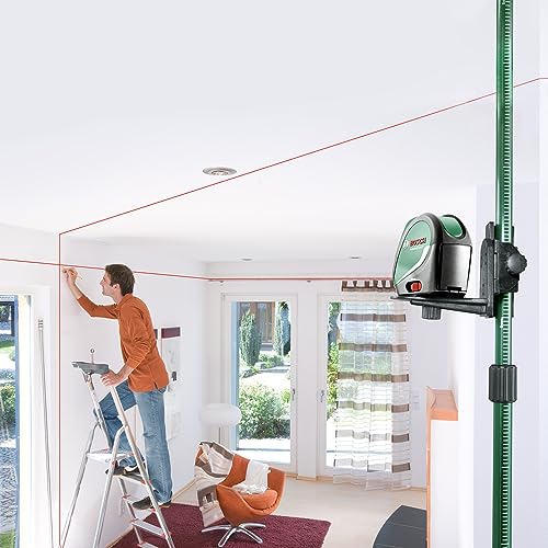 Bosch Tige télescopique TP 320 (hauteur réglable de 106 à 320 cm pour un positionnement rapide et flexible des lasers lignes, dans boîte carton)
