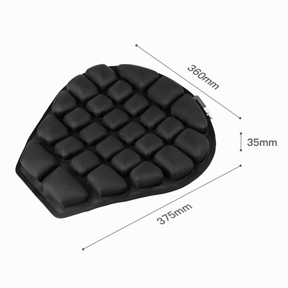 Sarini Coussin de siège de Moto, Coussin de siège Gonflable pour soulager la Pression, Coussin de Banc de Moto Universel, Confort Ergonomique pour Les conducteurs, Taille 37,5 x 36 x 3,5 cm