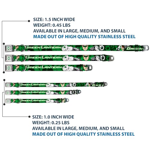Collier de chien Green Lantern nylon ajustable de 9 à 38 cm blanc vert - 4