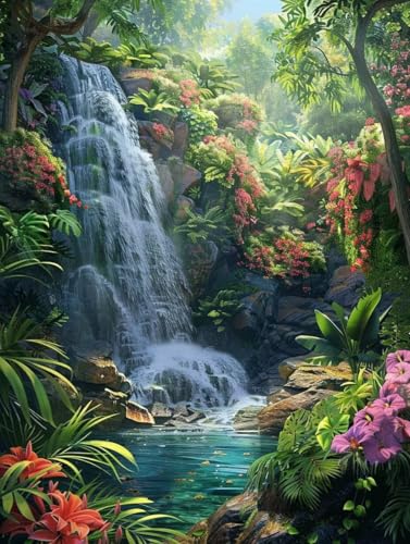 Pintar por números adultos bosque kit de pintura acrílica manualidades sin marco 90x120cm W0-777