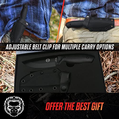 Bushcraft Survival Knife | Full Tang Fixed Blade Outdoor Camping Hunting Knife In Sheath Gift For Him | 1095 High Carbon Steel Knife | Bushcraft Survival Knife Gift #TOP2
