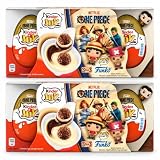 2X Paquete de 2 para Kinder Joy Edición One Piece, paquete de 2 con 3 huevos sorpresa cada uno, edición especial de Netflix, 60 g