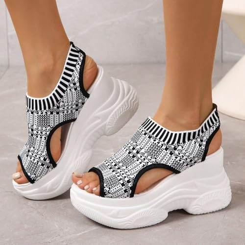 Sandalias de suela gruesa para caminar cómoda con malla transpirable 3