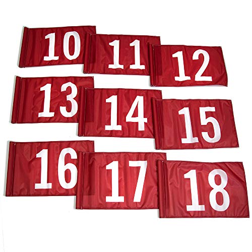 Vispronet Numbered Golf Flags for Putting Green – 20in x