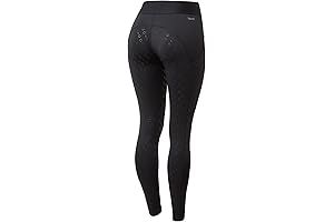 Nadia High Waist Silicone Full Seat Grip Riding Tights With Phone Pockets