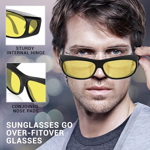 SunnyPro Fitover Sunglasses Polarized Lens Cover Wear Over Prescription Glasses2