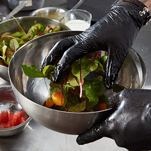 GMG SINCE1988 Nitrile Gloves, Black Nitrile Disposable Gloves Latex