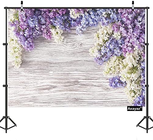Axayaz Purple Flowers Tapestries Violet White Lavender Floral Wall Wall Hanging Polyester Backdrop for Living Dining Room College Dorm 80x60 Inch