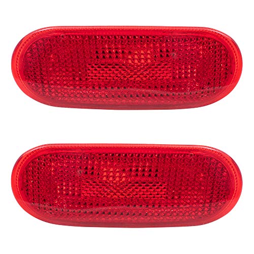 AutoandArt Brock Replacement Driver and Passenger Rear Side Marker Light Lamp Compatible with 98-05 New Beetle 1C0945073B 1C0945074B