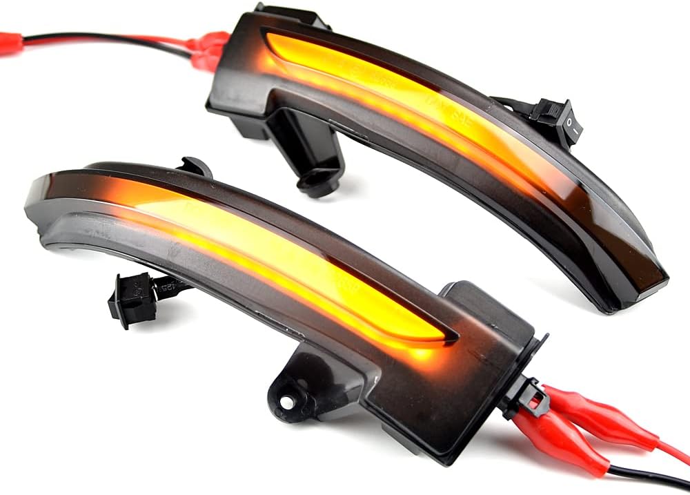 2pcs Dynamic Turn Signal LED Side Wing Mirror Indicator Blinker Sequential Light Compatible with Re-nault Me-gane IV 2016-2019, Talis-man 2016-2021