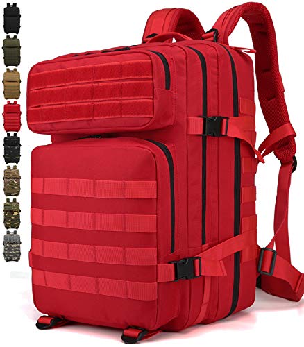 Doshwin 40L Mochila Táctica Militar Camuflaje Molle Assault Pack  Rojo