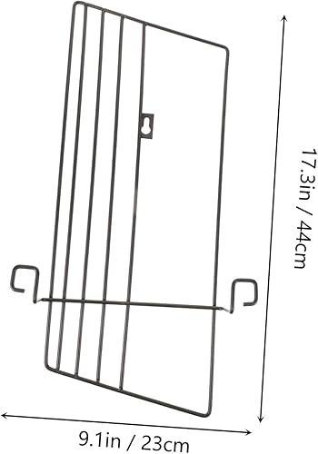 Miniatura 3 de IMIKEYA Kids Bookshelf Plate Plate Stand Artwork Display Support Wire Book Stand Photo Frame Bets Black Bookshelf Standing Easel Artwork Display