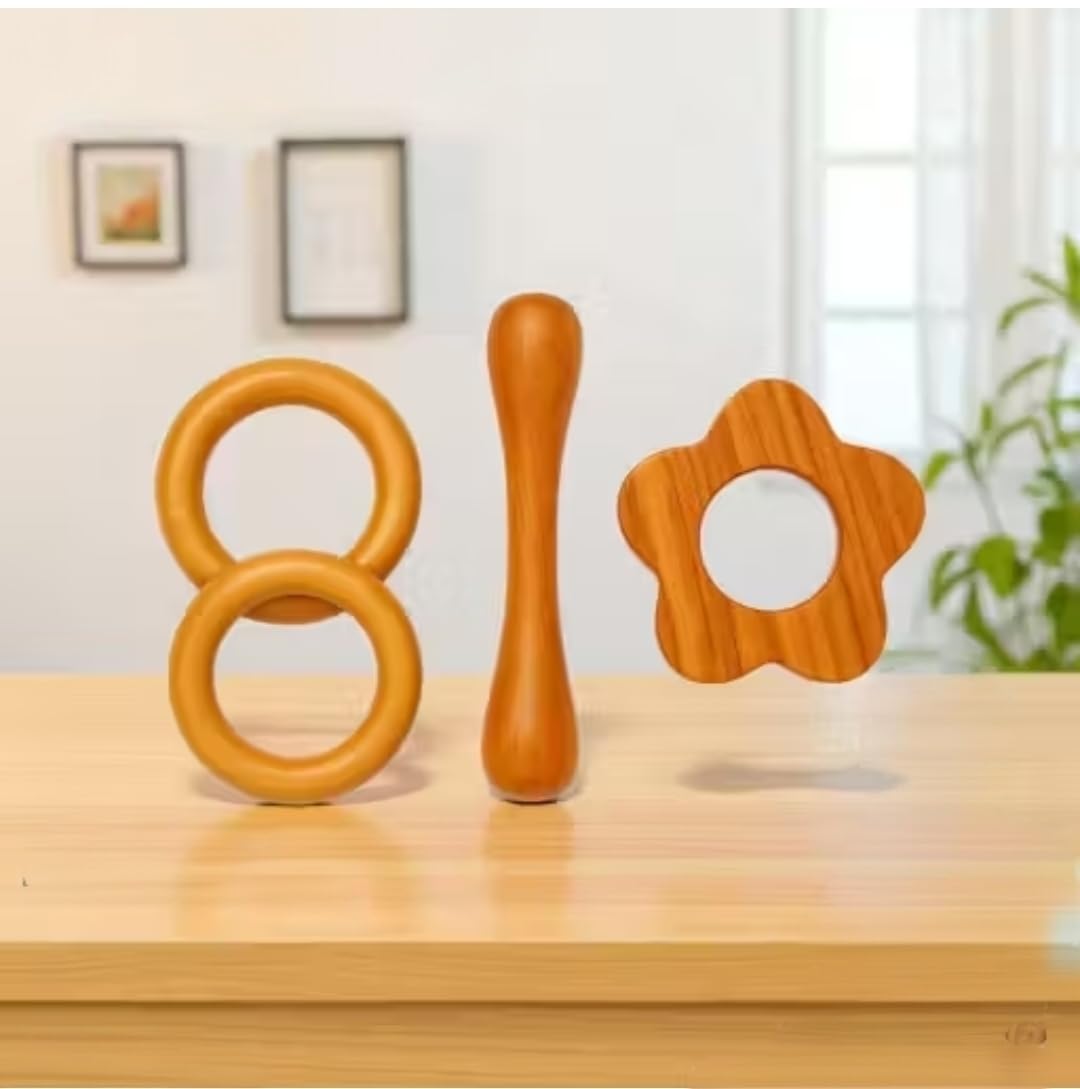Rana Pure Neem Wooden Teething Toys, Natural Orange Finish, 4-Piece Set-picture-10