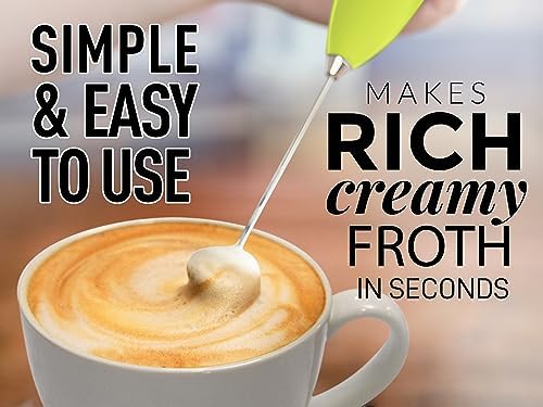 Zulay Kitchen Milk Frother Wand – High-Speed Handheld Frother with Upgraded Stand – Electric Foam Maker with Stainless Steel Whisk - 1