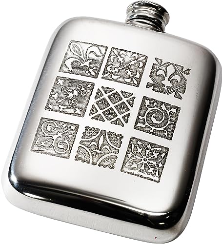 Étain de poche 4 oz flasque de hanche médiévale bouchon vis - 2