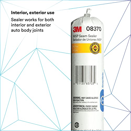Image of 3M MSP Seam Sealer, 08370, Gray Color, General Purpose, , Heavy-Bodied, Moisture-Curing, 310 mL /10.5 fl oz Flexpack