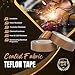 Flexzion High Temp Teflon Tape for Impulse Sealer, Vacuum Sealer, Heat Sealing, Food Packaging & Industrial Use - Teflon Fiberglass PTFE Tape, 13mm x 10m (0.5in x 32.8 Ft)
