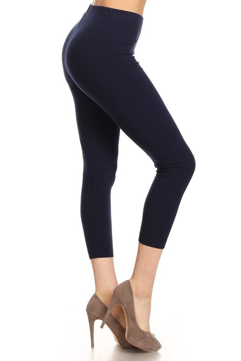 Leggings Depot Cotton Leggings for Women - Super Soft Stretchy Women's Capri Pants