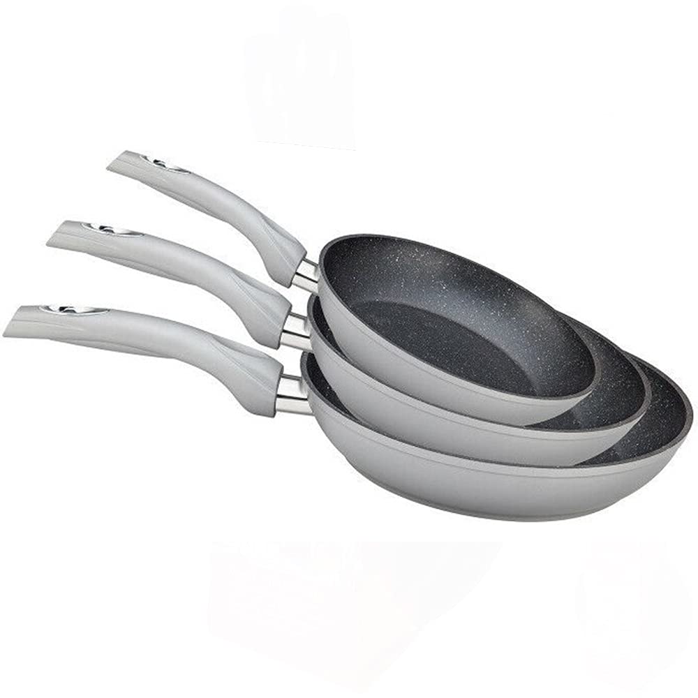 Set di 3 padelle da 20,24,28 cm + 2 scatole da 18,20 cm