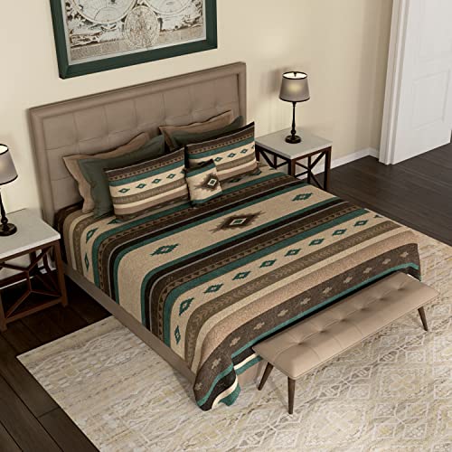 Donna Sharp King Bedding Set - 3 Piece - Sierra Vista Southwest Quilt Set With King Quilt And King Pillow Shams - Machine Washable #TOP1