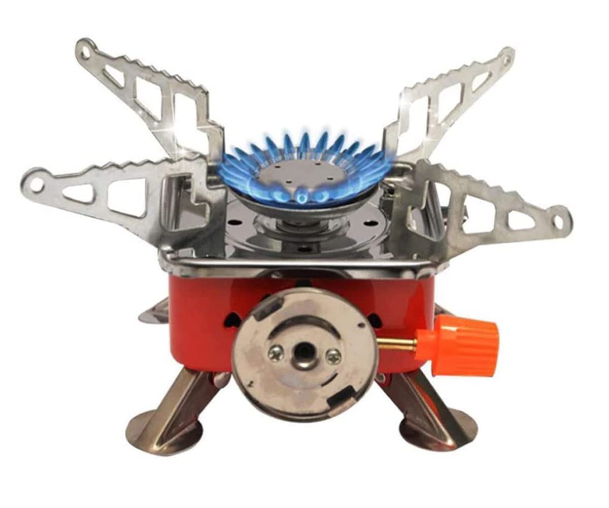 Bluejack Outdoor Stove Mini Copper Camping Stoves Foldable Cooking Picnic Furnace, Stainless Steel Automatic Gas Stove (1 Burners)-image-12