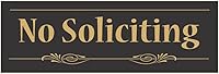 Vista 3 de Cartel decorativo No Soliciting, Negro
