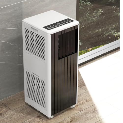 Image of Garvee 8K BTU Portable Air Conditioner, 3‑in‑1 Cooling, Dehumidifier & Fan | Covers Rooms Up to 350 Sq. ft., Remote Control and Window Kit Included, 24‑Hour Timer, Sleep Mode, White
