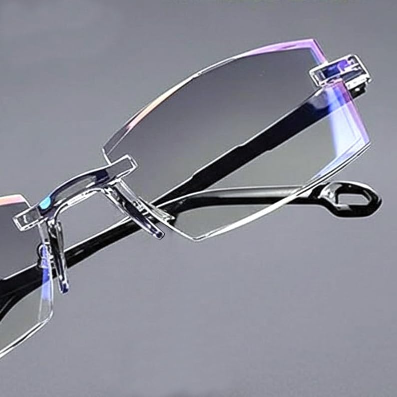 SEE WORLD Rimless Blue Cut Reading Glasses - Image 1