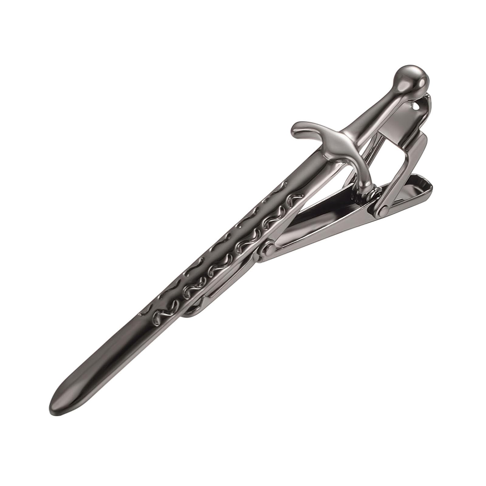 Yoursfs Black Scottish Sword Tie Clips for Men Tie Bar Accessories Jewelry