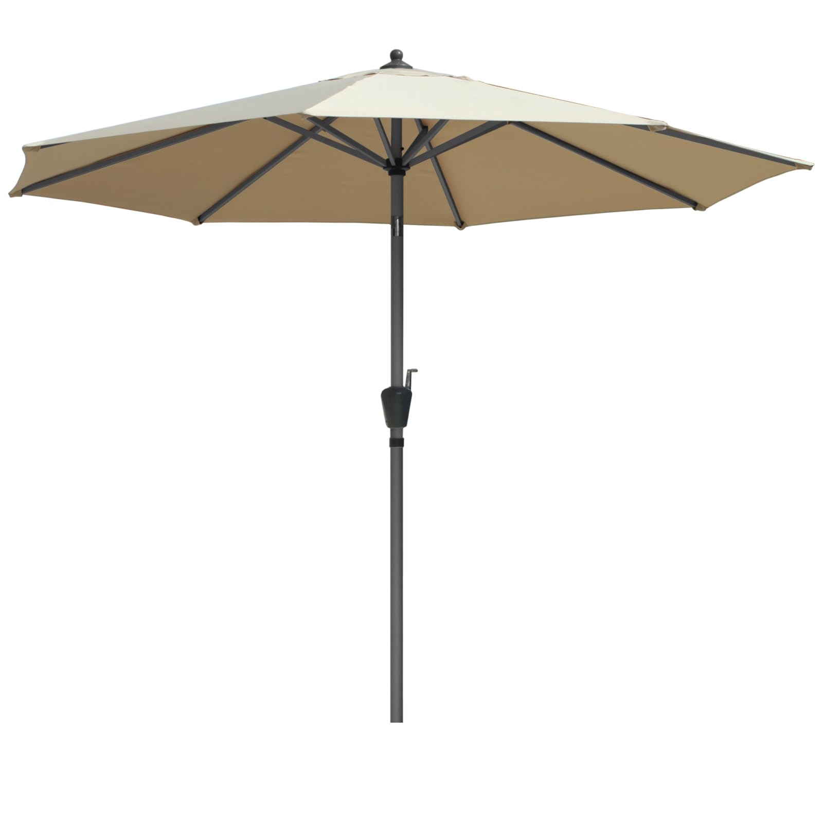 RANSENERS Kippbarer Sonnenschirm 300 cm, Beidseitig um 30° Knickbar, 8 Streben, Verdickter Gewebe, UV50+, für Garten, Balkon, Terrasse, im Freien